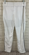 Alleson Athletic 80185 Youth's 100 Polyester Baseball Pants White Black Large