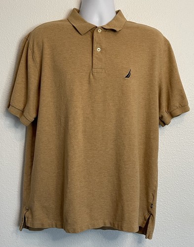 Nautica Herren Big & Tall Kurzarm Stretch Solid Deck Polo Camel Large Tall - Bild 1 von 11