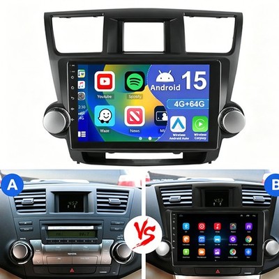 Apple Carplay For 2008-2013 Toyota Highlander Android 15 Car Stereo Radio GPS BT
