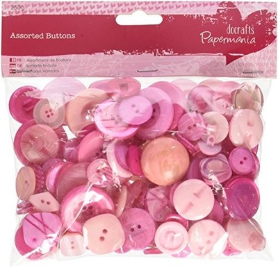 Papermania 250g Sortierte Knöpfe Pink Basteln Scrapbooking