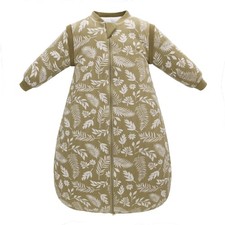 amo nenes Baby Sleep Sack, TOG 2.5 Winter Wearable Blanket, 0-6M, White Leaf