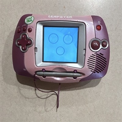 LeapFrog Leapster Handheld Learning Game System Console w/ Stylus Purple/Pink