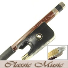 Silver Pernambuco Viola Bow with Crafted Silver Tip 4/4 , Mongolian Horse Hair