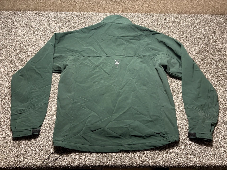 Chaqueta Ibex Climawool Soft Shell Para Hombre Grande Verde Cremallera Completa Nylon Lana Merino EE. UU. Foto 2 de 4