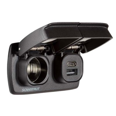SCANSTRUT Flip Pro Multi 2 - Dual USB-A/C Stecker und 12V Feuerzeugbuchse