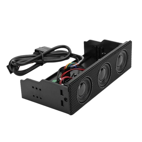 PC Front Panel Speaker Stereo Surround Computer Case Builtin Mic Loudspeaker