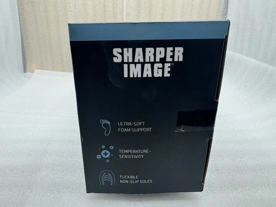 New Sharper Image Unisex Slippers Memory Foam Men(9-10) Women(10-11) Brown NIB - Image 3 of 4