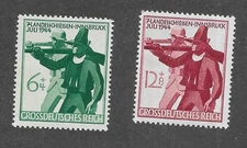 MNH stamp set Germany Sc B278-279 1944 Shooting Matches Innsbruk Austria