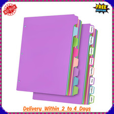 16Pcs/2 Set Binder Dividers with Tabs, 8 Color Tab for 3 Ring Binder Dividers...