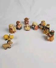 Treasured Times Hand Painted Nativity Figures Lot of 10 Jesus Animals Magi