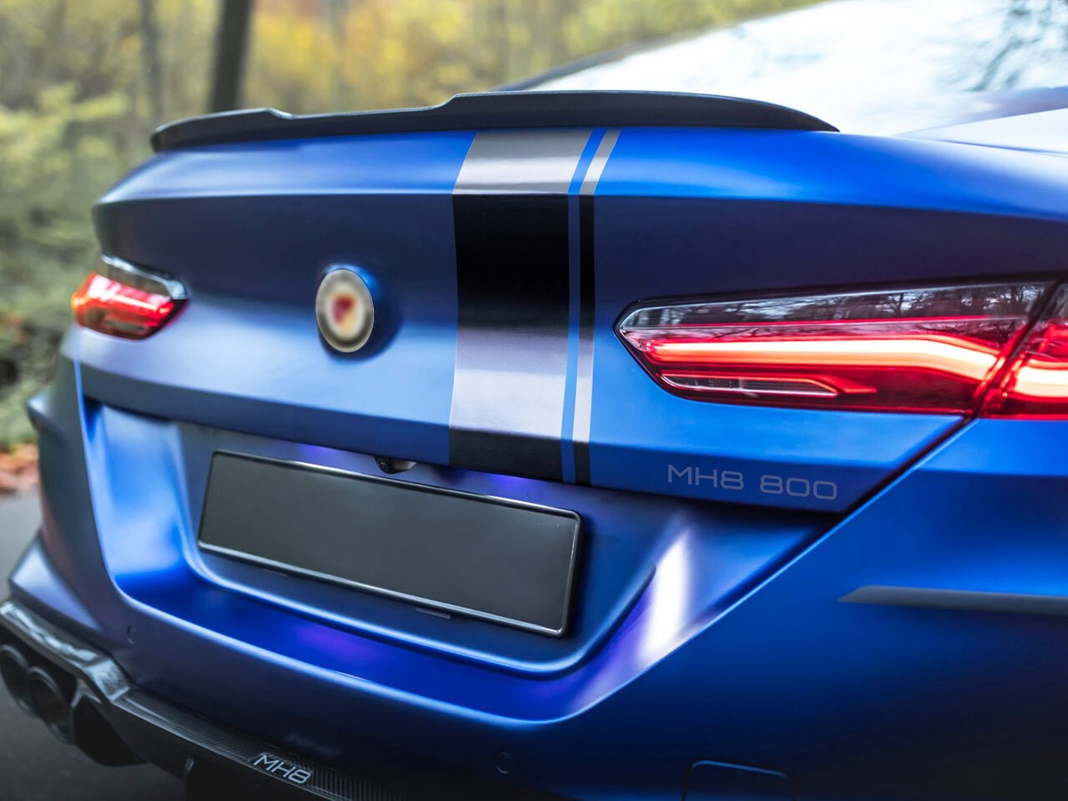 Matte Black Vinyl Hood Roof Rally Racing Stripes Sticker For BMW