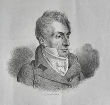 AUGUSTIN DEVAUX (1769-1838) PORTRAIT ENGRAVING 19th century, born in BOURGES CHER