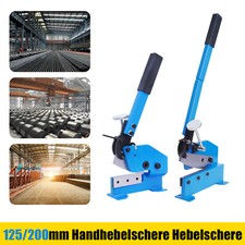 125mm/200mm Hand Sheet Guillotine Metal Bench Scissor Cutter Hand Lever Shear UK