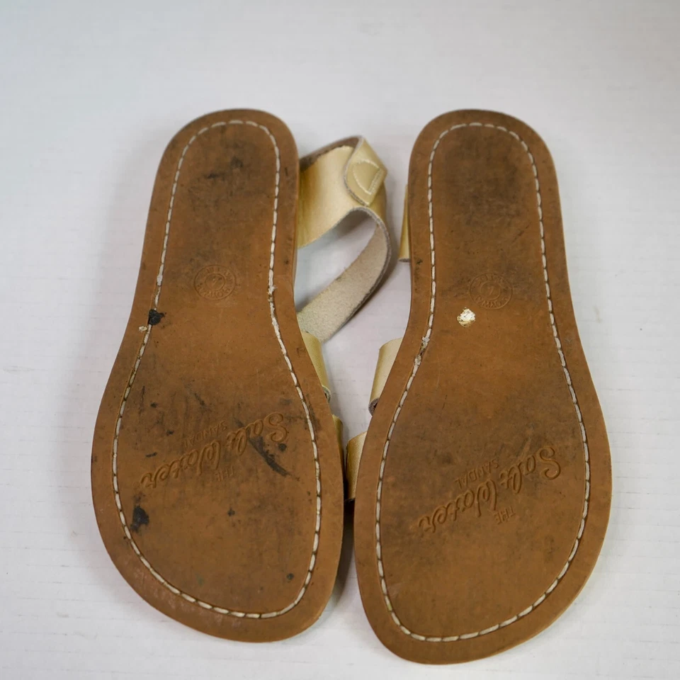 Sandalias de agua salada de Hoy Shoe Sandals | Cuero dorado 820 | niñas/mujeres talla 4 Foto 3 de 4