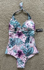 NUEVO CON ETIQUETAS AUTÉNTICO VILEBREQUIN Traje de baño Trikini de una pieza para mujer - MULTICOLOR - PEQUEÑO