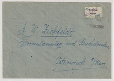 Gro&szlig;r&auml;schen Postzettel V 5f auf Bedarfsbrief, Befund Kunz