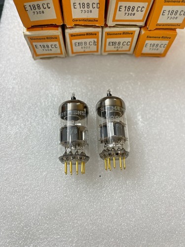 Siemens E188CC 7308 Cca Spille Oro Scudo Argento NOS Nuovo con scatola Coppia Abbinate - Foto 2 di 7