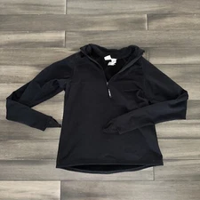 VINTAGE THE NORTH FACE BASE LAYER 1/4 ZIP MEN'S LARGE BLACK POLYESTER SPANDEX