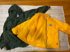 2 In 1 Size Youth 18-20 Large NFL Reebok Green Bay Packers Youth Jacket Football
