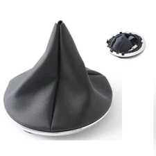 Car Gear Shift Knob Shifter Boot Cover PU Leather Fit For Fiat 500C 2007-2015