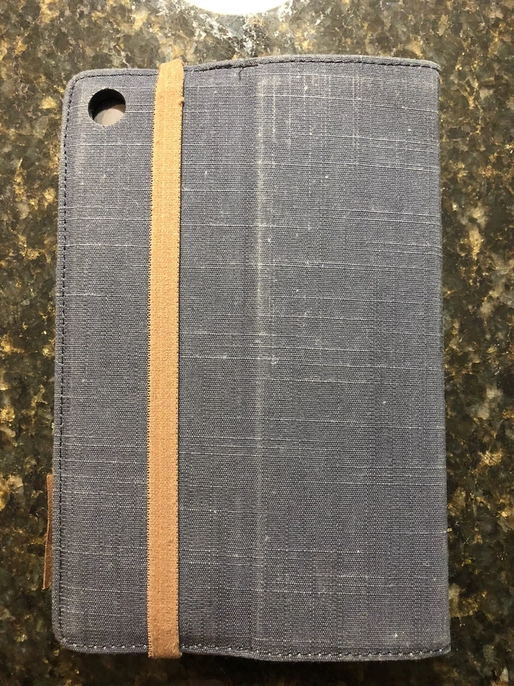 Lifeworks Slate Universal Folio Case for 7-8" Tablets Denim and Brown - Image 4 of 4