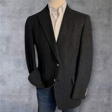 AUSTIN REED Vintage Mens 42R Gray Tweed Wool Blazer Sport Coat Two-Button Jacket