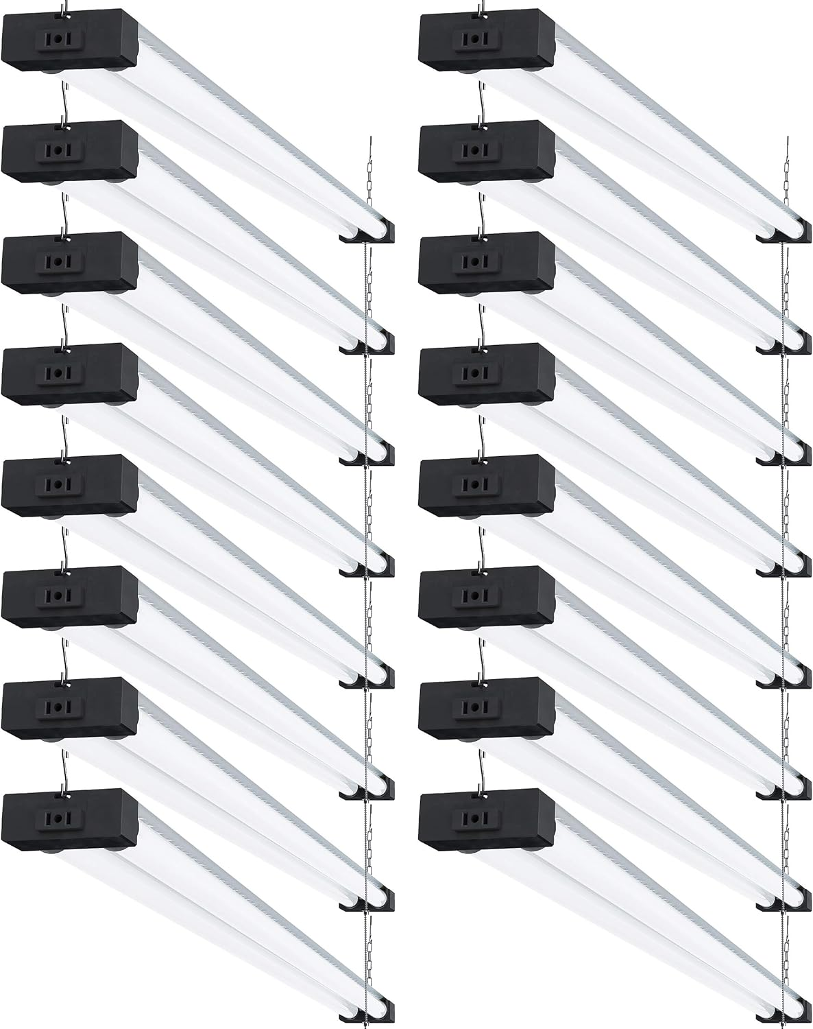 Sunco 16 Pack 40W 260W LED Shop Light 4FT Plug in Frosted for Garage Workshop