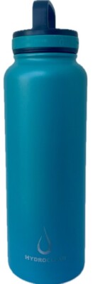 Water Bottle 40 Oz  Double Walled Hydro Clear Insulated Stainless Steel Sport