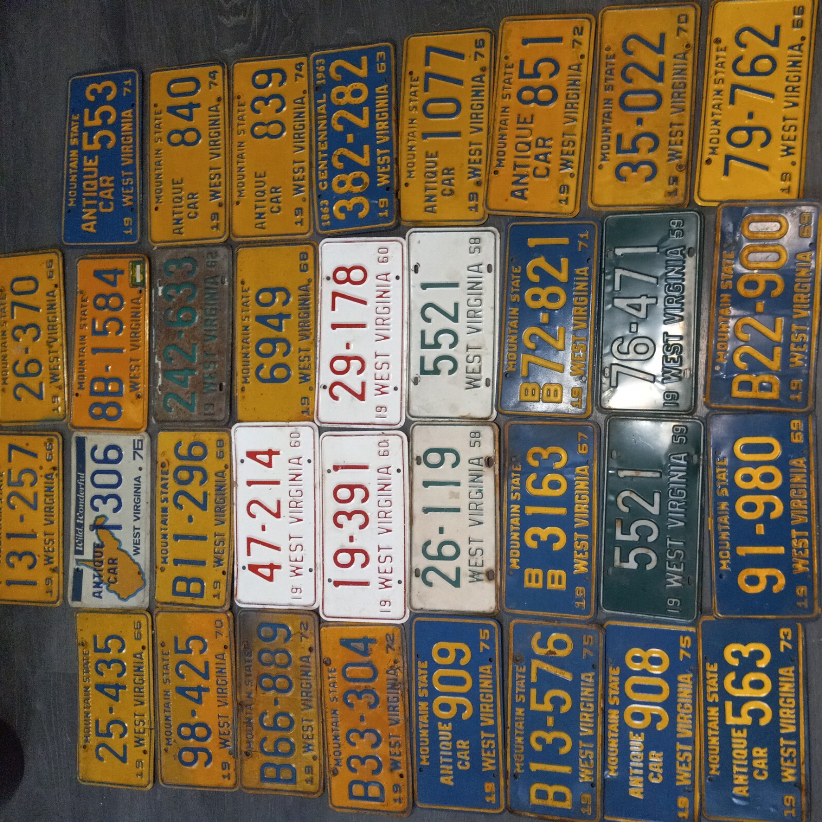 Vintage WV License Plates 19581976 Choose your plate eBay