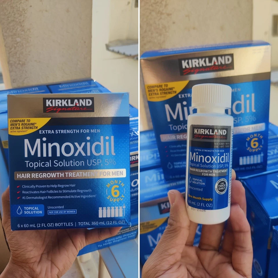 6 Months Supply Kirkland Minoxidil 5% Extra Strength Men Hair Regrowth Solution - Image 4 of 4