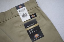 Dickies Cargo Shorts Loose Fit Rugged Flat Front Beige Workwear Men 42 x 13" NEW