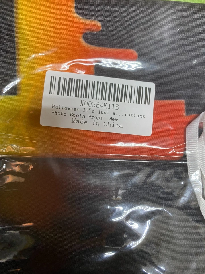 Lote de 5 pancartas de fiesta de Halloween 73 x 43 pulgadas + paquete de cortinas doradas de 3,3 x 6,6 pies Foto 4 de 4