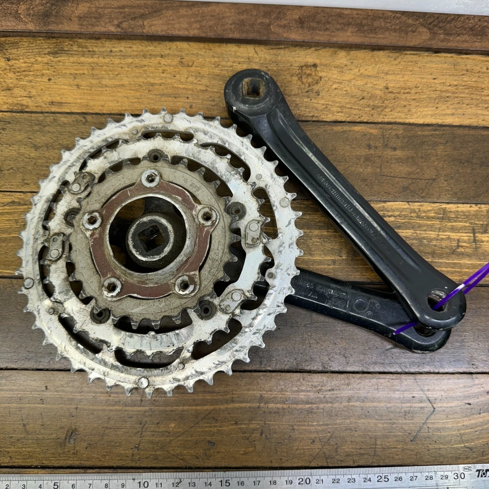 Vintage Shimano Deore LX FC-M560 Crank Set 175 mm 74 110 BCD Triple Black MTB A8 - Image 2 of 4