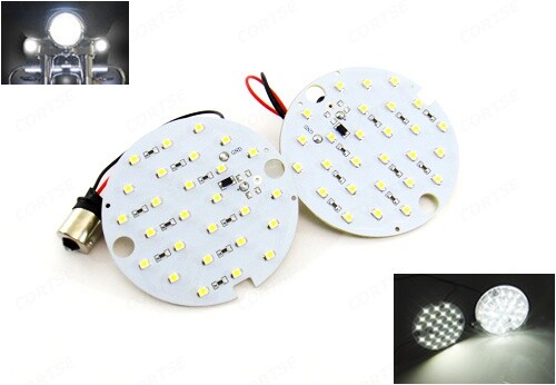 2x 382 P21W BA15s LED Signal Side Indicator Light White For Harley Touring Bulb