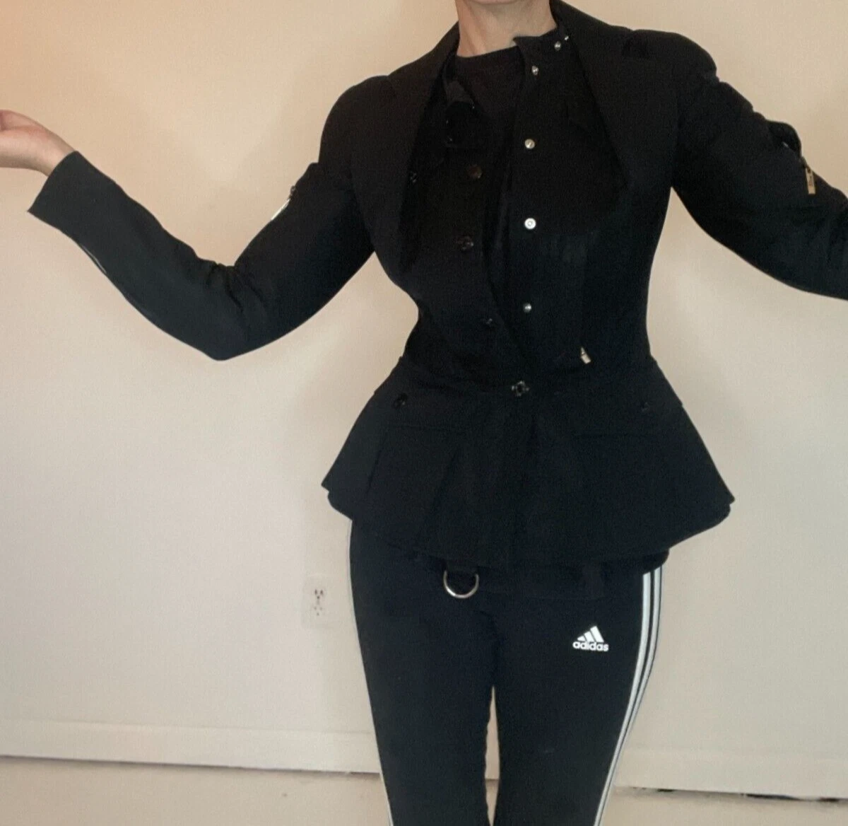 Giacca blazer Christian Dior RARA nera da bar vestibilità simile a un corsetto