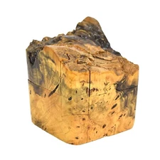 Vintage Large Raw Edge Burlwood Puzzle Box Artist Made