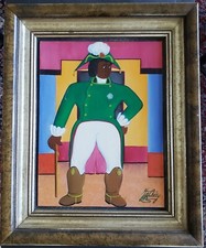 JACQUES RICHARD CHERY (1928-) HAITIAN OIL PAINTING PORTRAIT CONSTANT SIGNED RARE