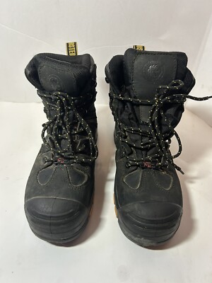 ROCKROOSTER Work Boots Composite Toe Black Leather