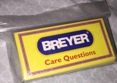 The Breyer Game Of Horse Sense - Replacement Parts - Care Question Cards