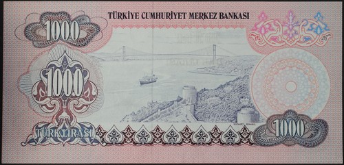 Turkey P191 1000 Lira AU+ - Picture 2 of 2