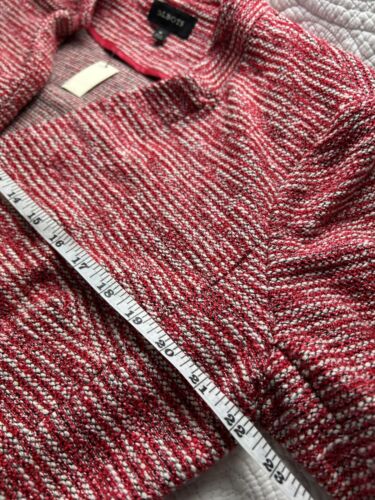 NEW Talbots Jacket Women's 16 Multicolor Soft Tweed Blazer Long Sleeve Knit Red - Picture 4 of 5