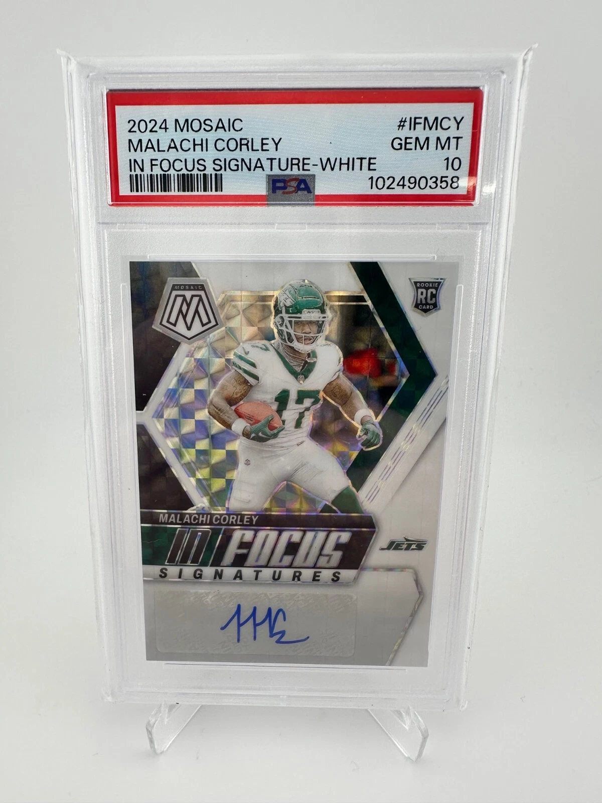 Malachi Corley Panini Mosaic in Focus Signatures #IFMCY White