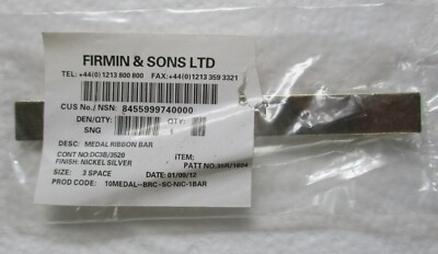 Britische volle Größe: ''3-SPACE MEDAL RIBBON BAR'' (Firmin Make, in ungeöffneter Verpackung)
