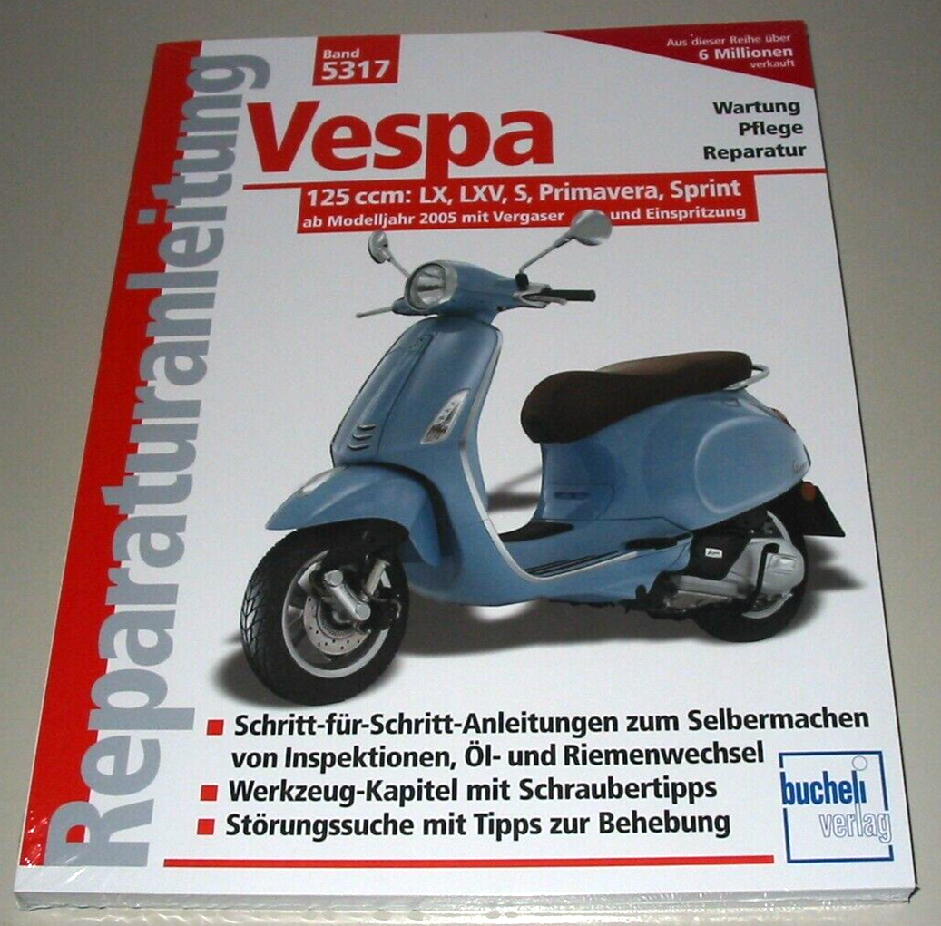 Reparaturanleitung Vespa 125 ccm LX LXV S Primavera Sprint Reparatur Buch Neu! - Bild 8
