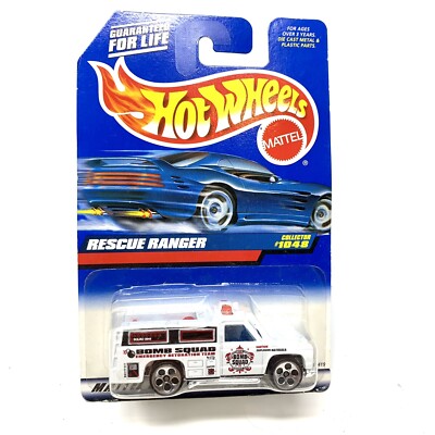 Hot wheels 1998 Rescue Ranger -White #22419 Truck New In Package 1:64