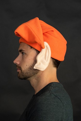 Cleveland Football Mascot Orange Elf Hat With Ears Cap Gnome Dwarf Costume - 第 3/8 張圖片