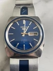 New ListingVintage Seiko 5 automatic day date 6119 8490 Japan Blue w Original Enamel Band