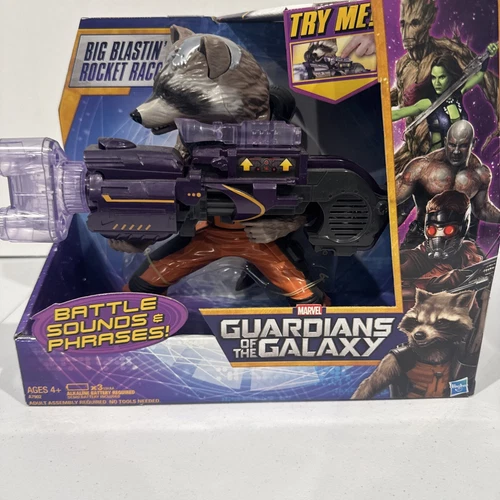 "Figura de mapache cohete Big Blastin' de Marvel Guardianes de la Galaxia 9"" nueva en caja"