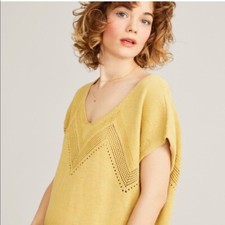 Hatch Maternity Women's THE GIA TOP Sunflower Cotton Size 2 M/8-10  178 NEW