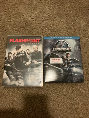 Two DVDs Jurassic World and FlashPoint